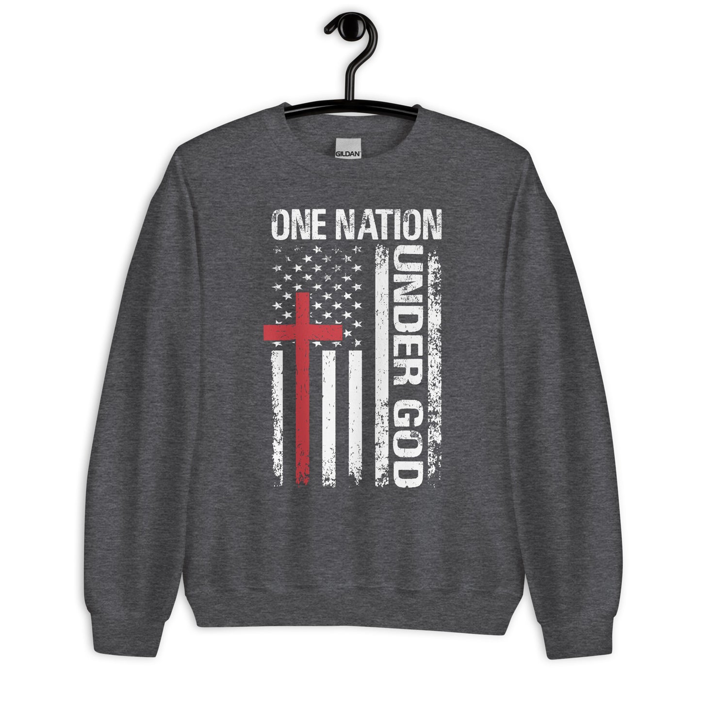 Patriotic Classic Fit Sweatshirt for Women "One Nation" SS200026