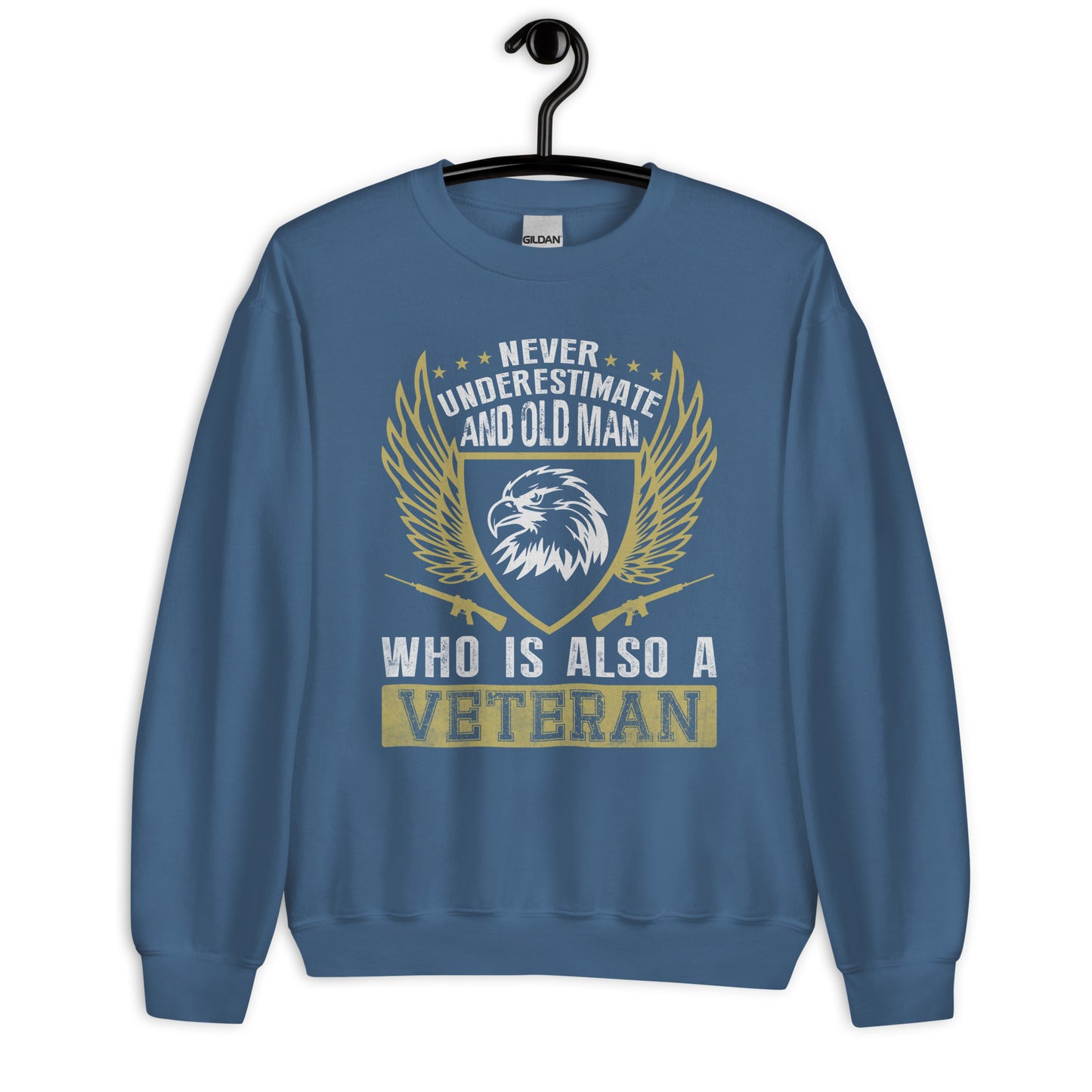 Patriotic Classic Fit Sweatshirt for Men "nerver underestimate an Old Man" SS100006