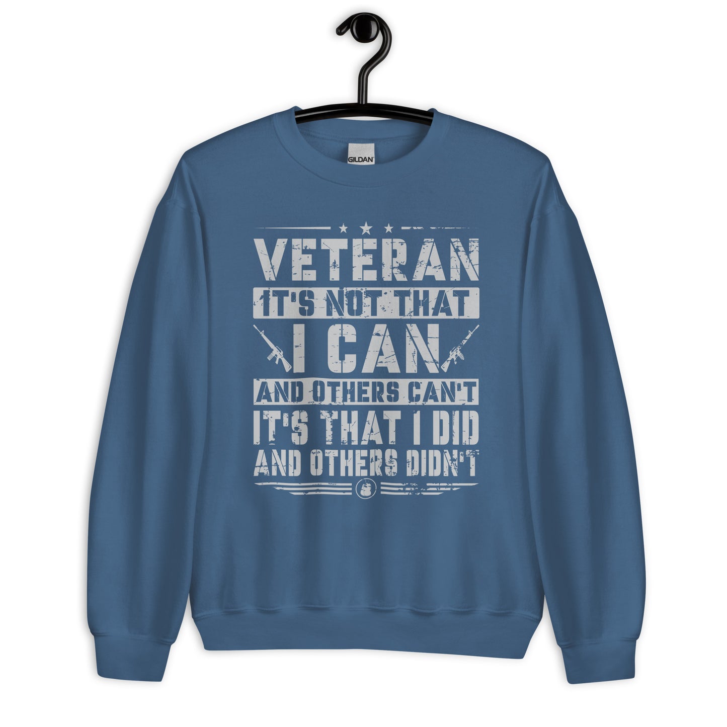 Patriotic Classic Fit Sweatshirt for Men "Veteran means I did" SS100026