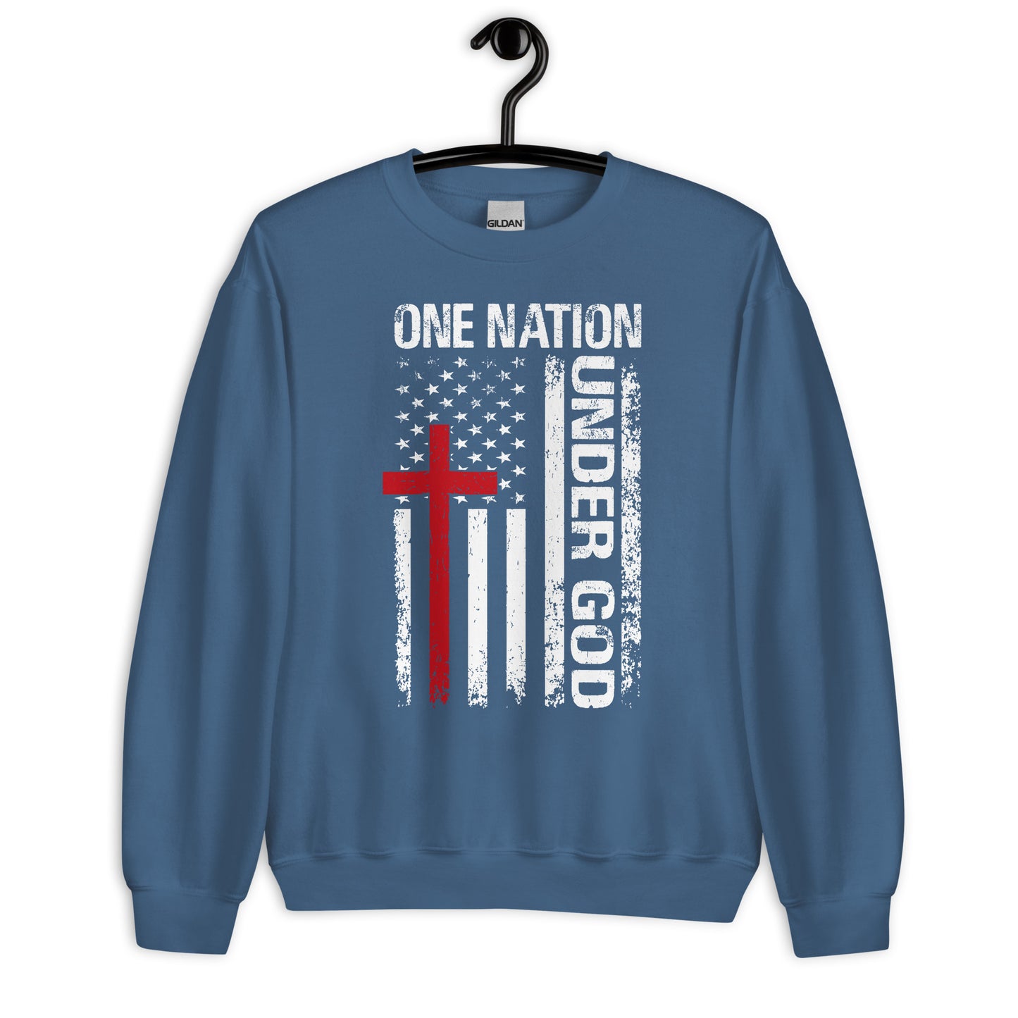 Patriotic Classic Fit Sweatshirt for Women "One Nation" SS200026