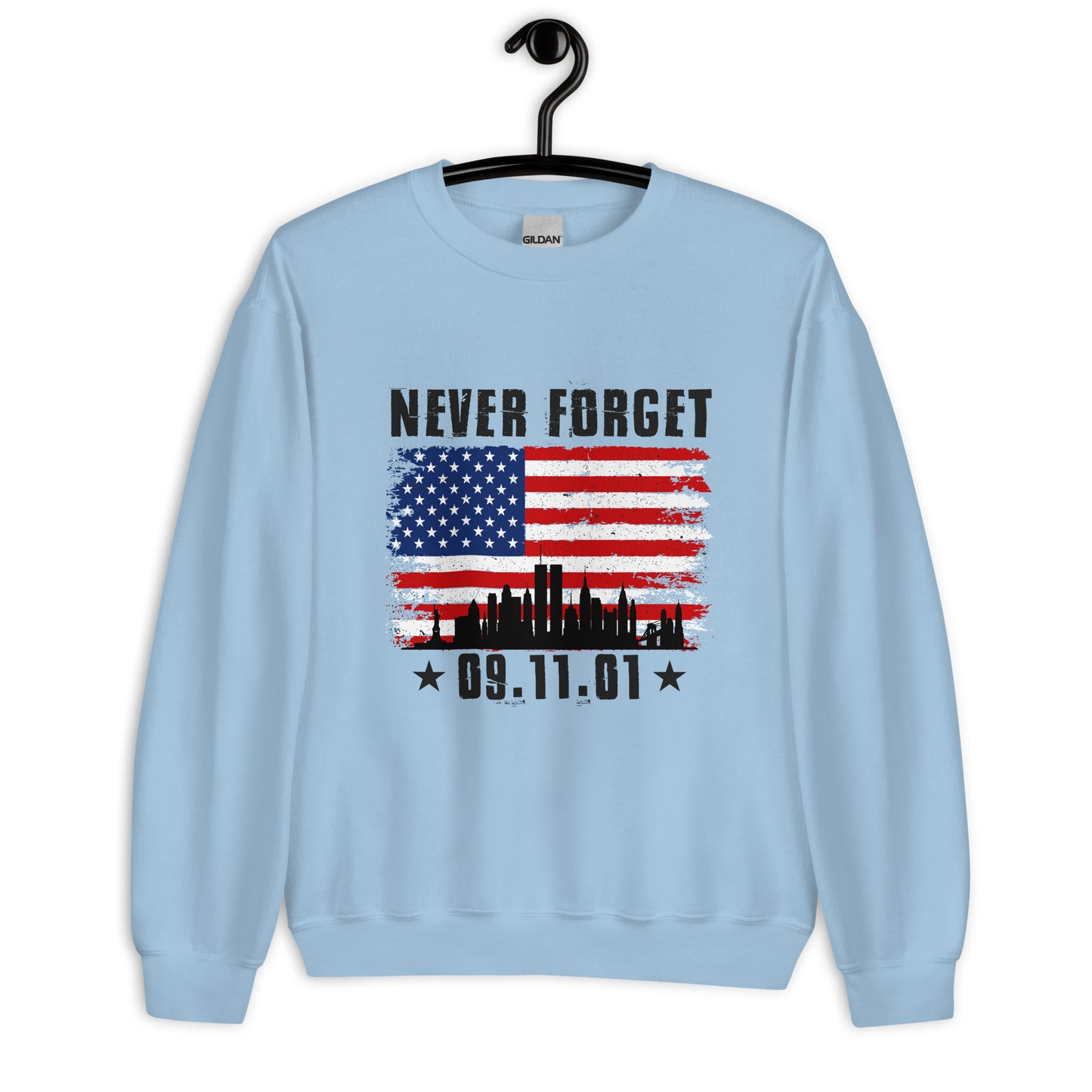 Patriotic Classic Fit Sweatshirt for Men "Never Forget 09.11.01" SS100037