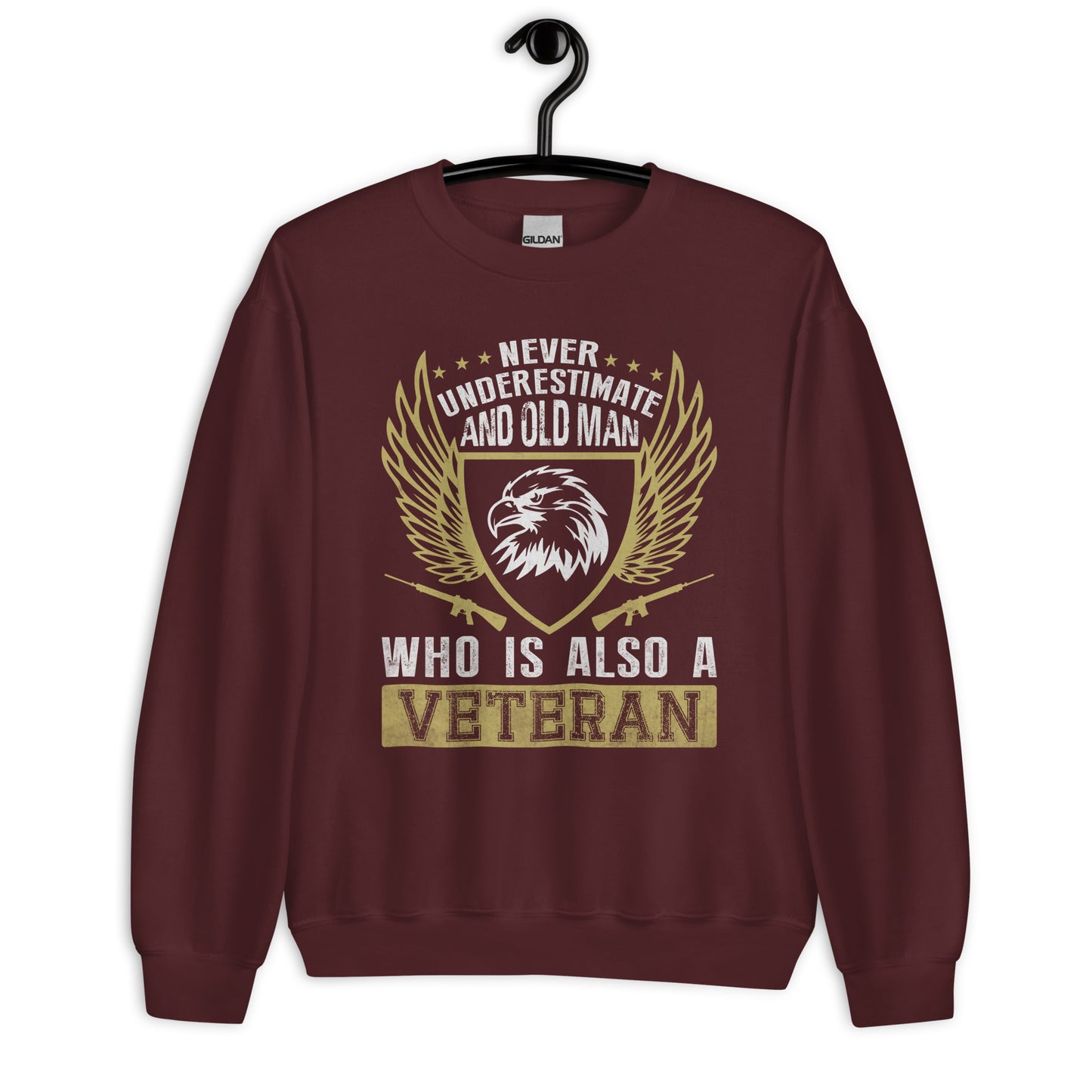 Patriotic Classic Fit Sweatshirt for Men "nerver underestimate an Old Man" SS100006