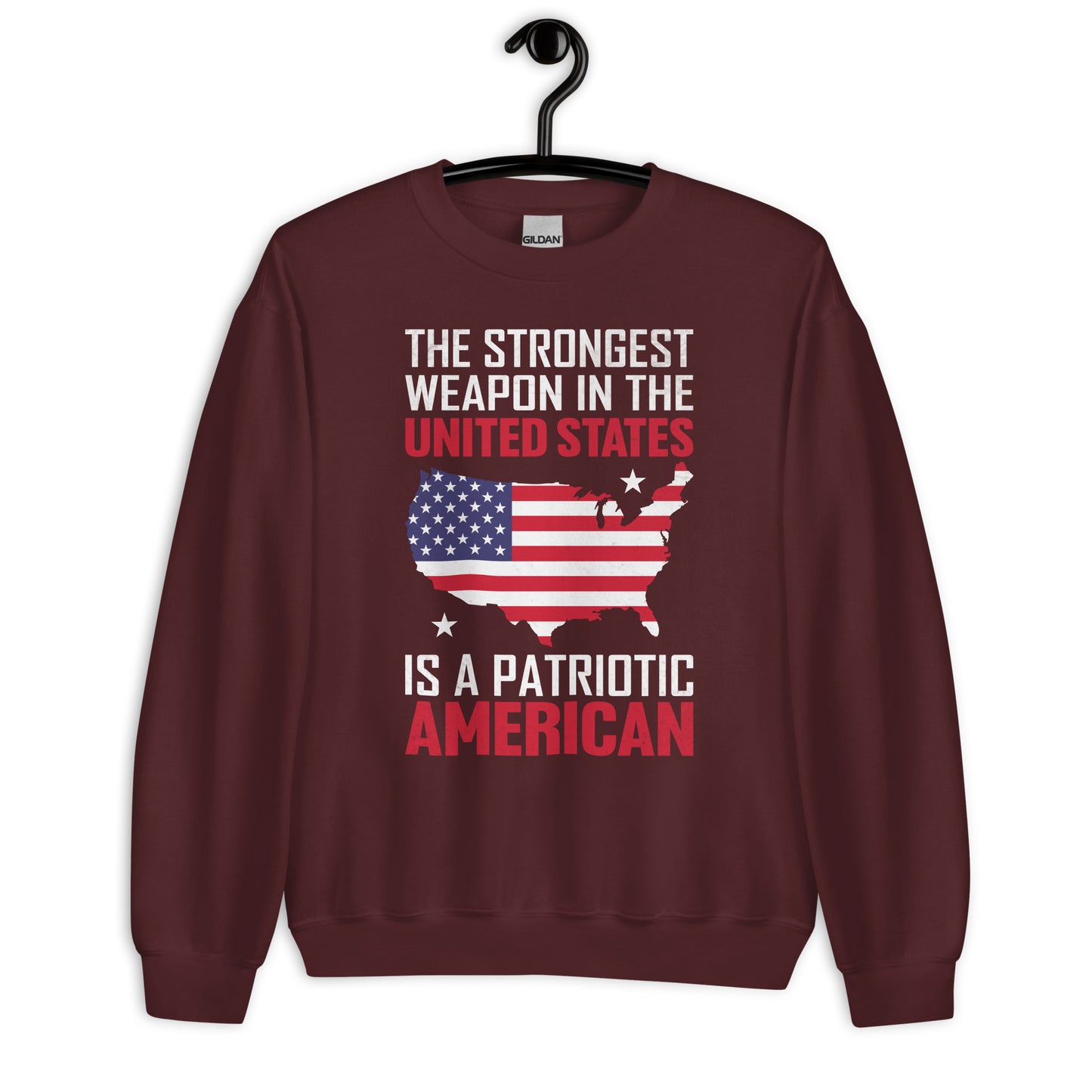 Patriotic Classic Fit Sweatshirt for Women "Strongest Weapon" SS200005