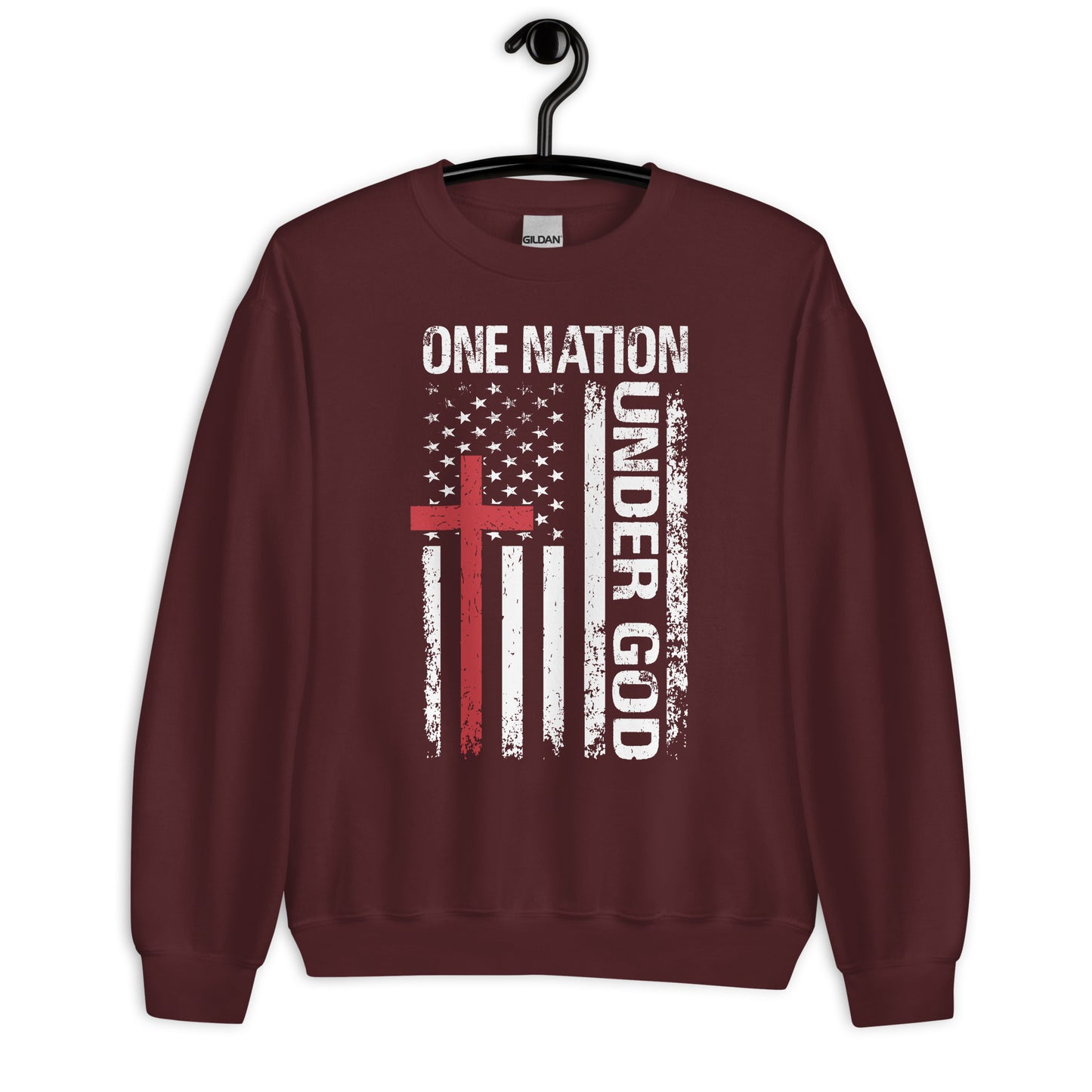 Patriotic Classic Fit Sweatshirt for Women "One Nation" SS200026