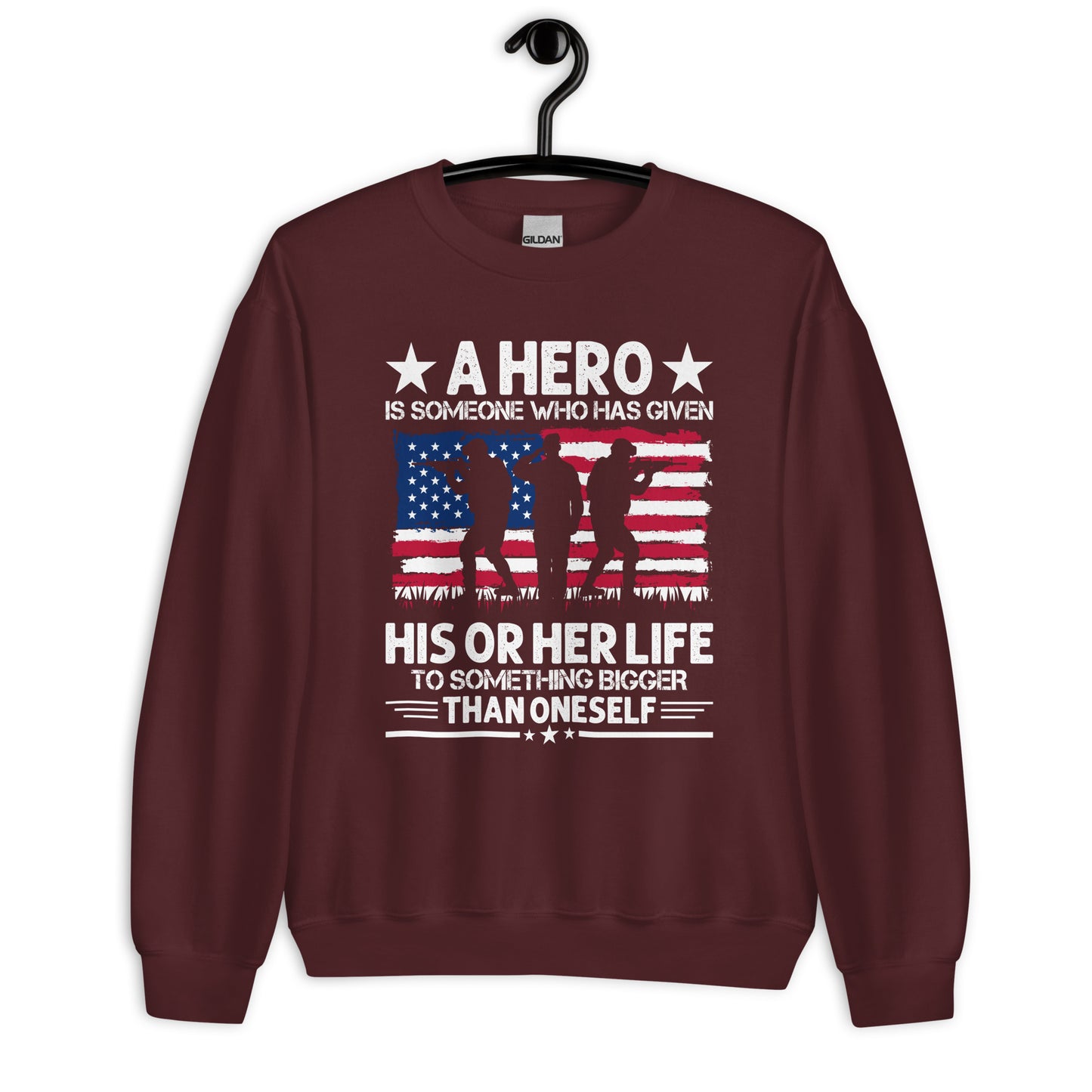 Patriotic Classic Fit Sweatshirt for Women "A Hero" SS200036