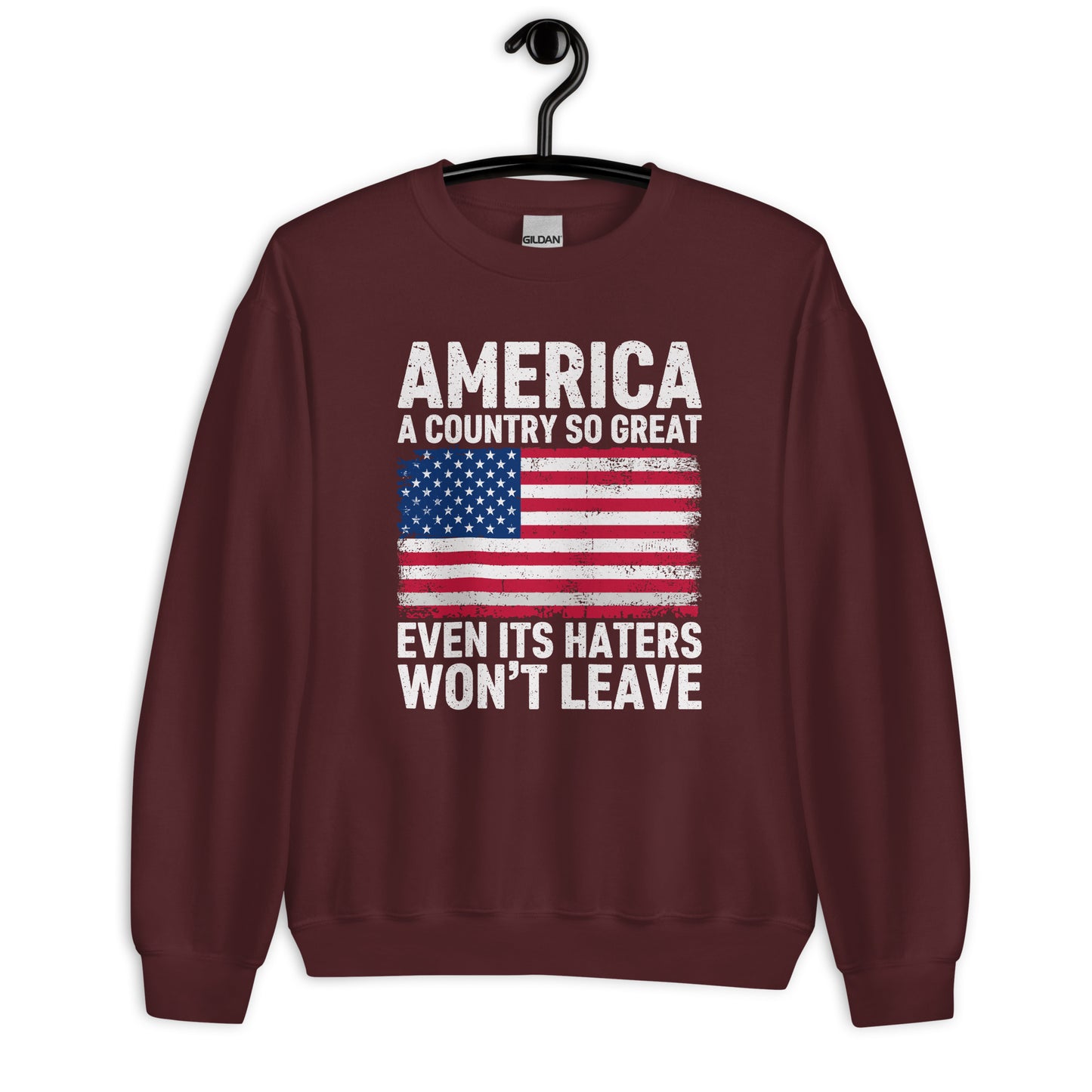 Patriotic Classic Fit Sweatshirt for Women "Haters won't Leave" SS200039