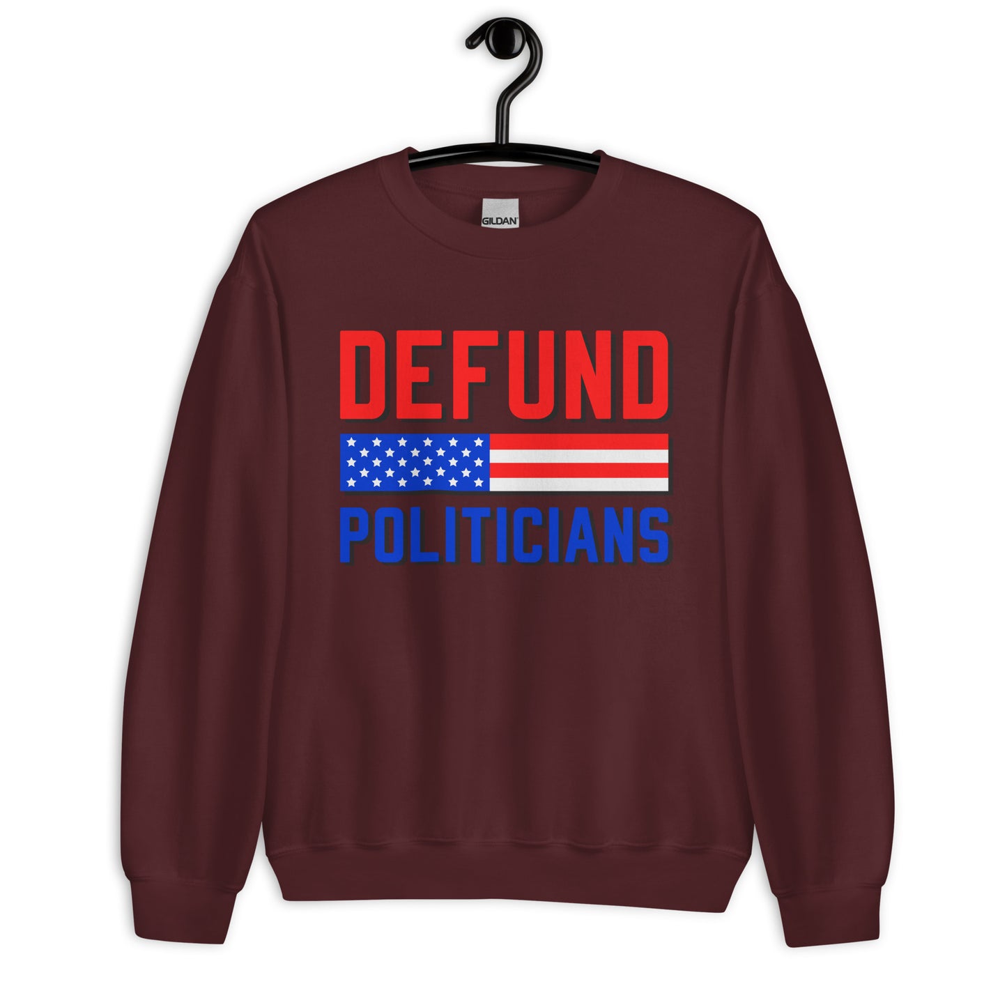 Patriotic Classic Fit Sweatshirt for Women "Defund Politicians" SS200041