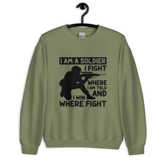 Patriotic Classic Fit Sweatshirt for Men "I am a Soldier" SS100005