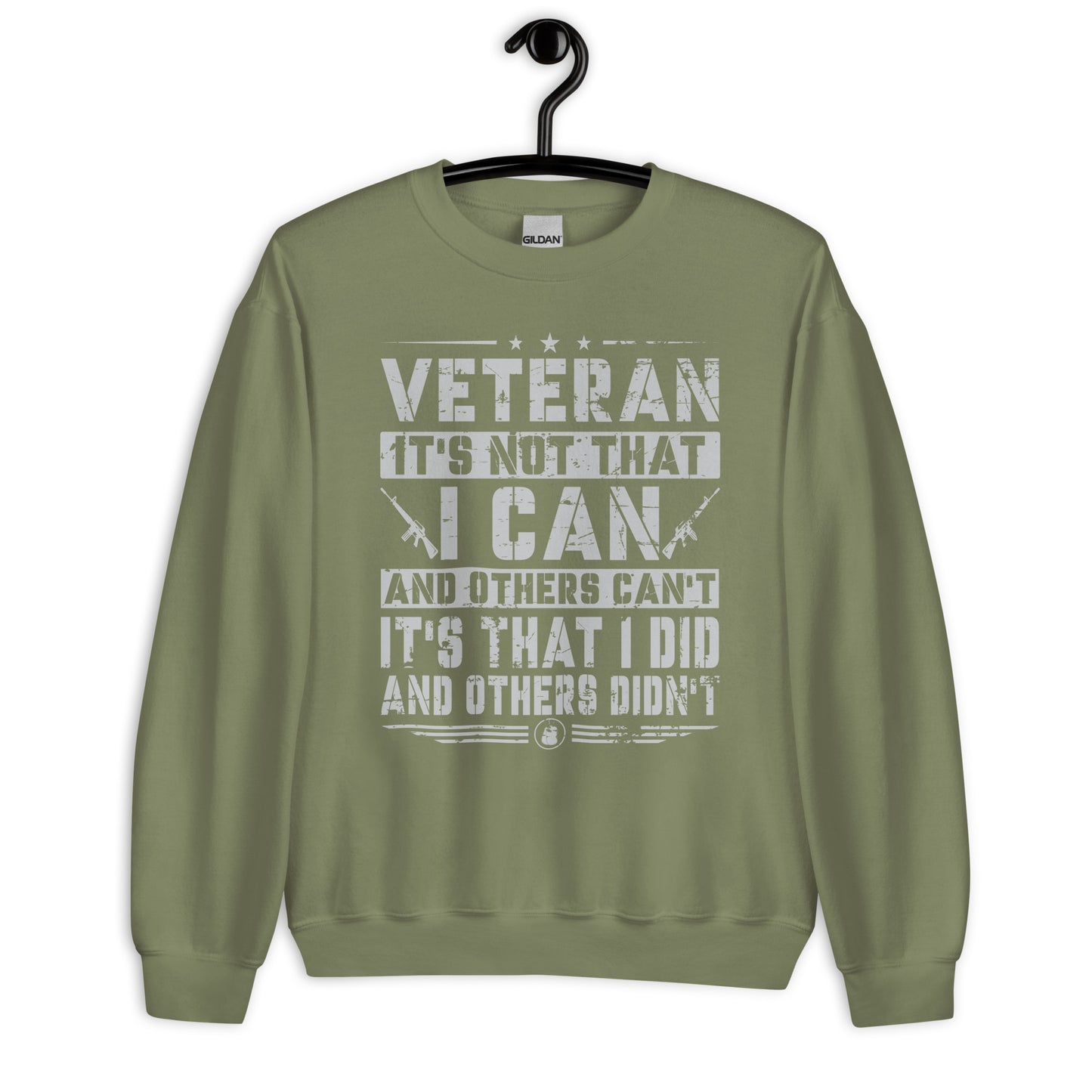 Patriotic Classic Fit Sweatshirt for Men "Veteran means I did" SS100026