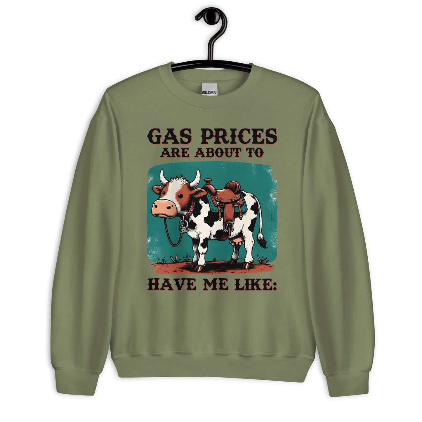 Patriotic Classic Fit Sweatshirt for Women "Gas Prices" SS200037