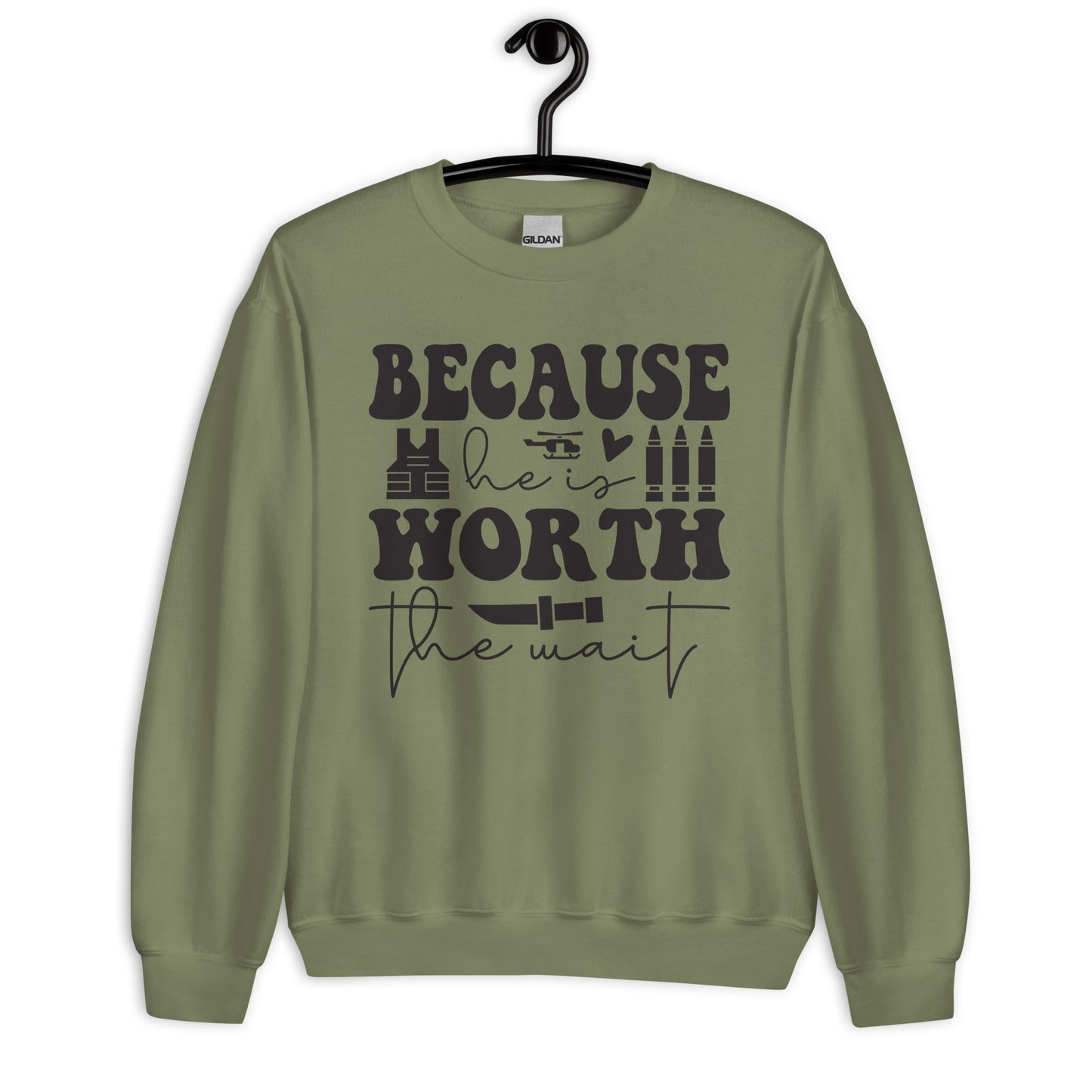 Patriotic Classic Fit Sweatshirt for Women "Worth the Wait" SS200040