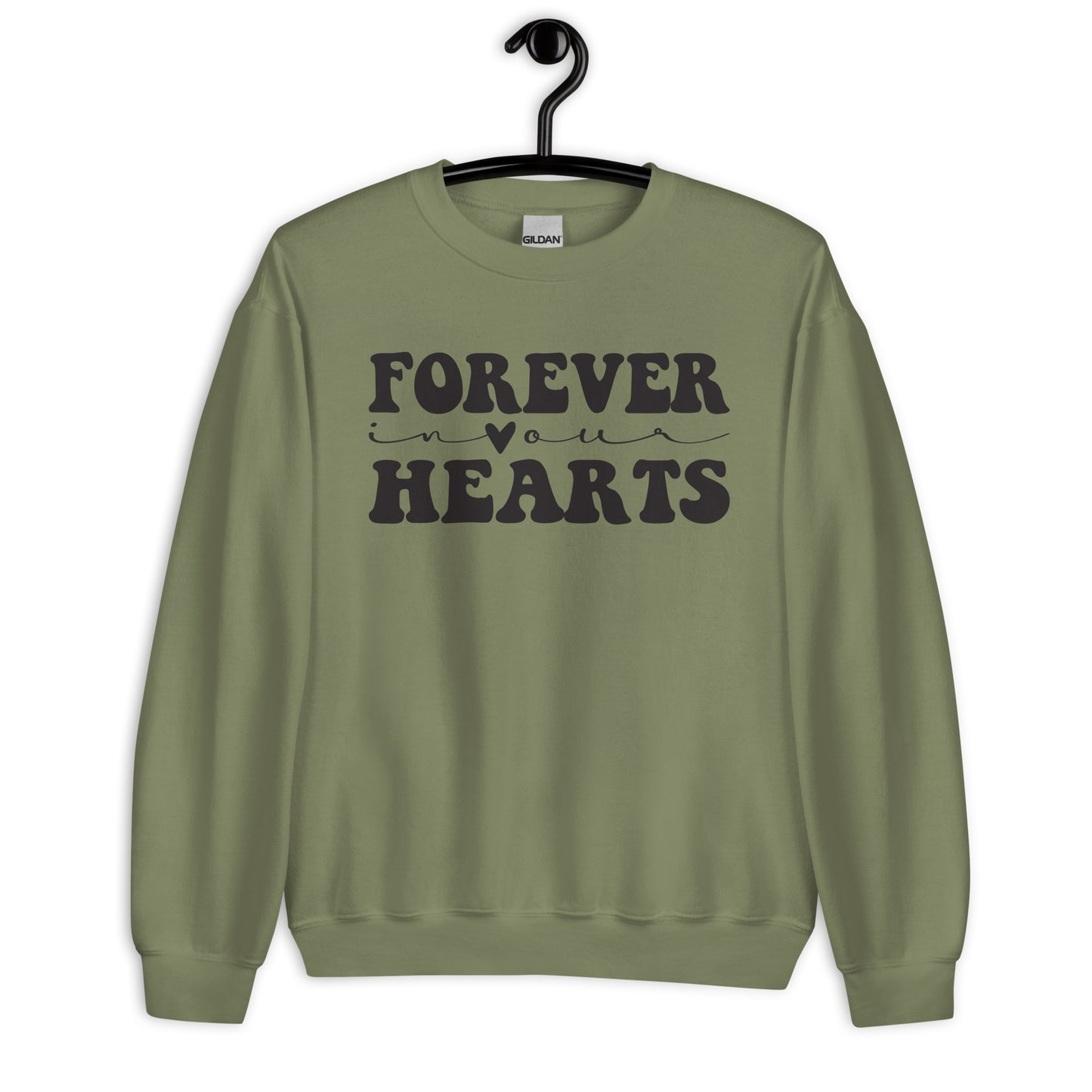 Patriotic Classic Fit Sweatshirt for Women "Forever in our Hearts" SS200043