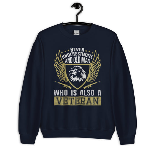 Patriotic Classic Fit Sweatshirt for Men "nerver underestimate an Old Man" SS100006