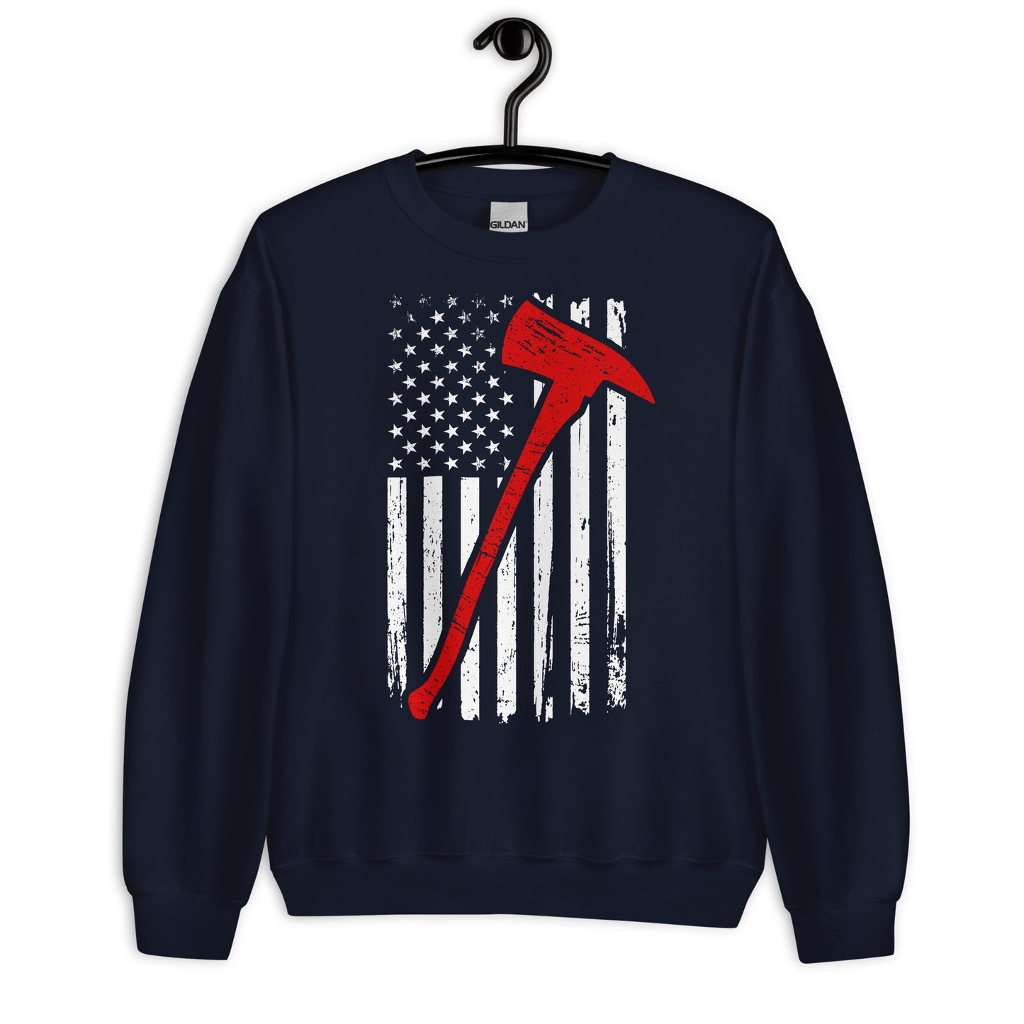 Patriotic Classic Fit Sweatshirt for Men "Firefighter Flag" SS100023