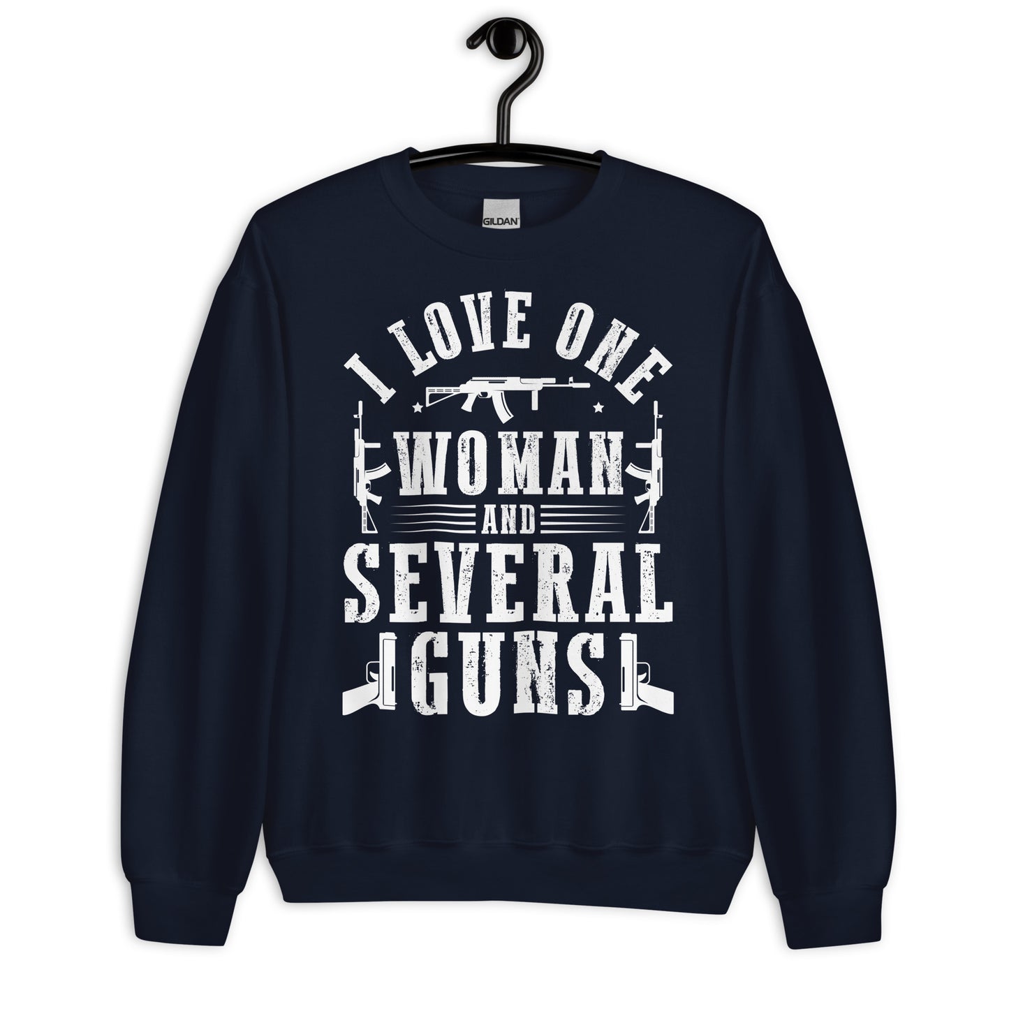 Patriotic Classic Fit Sweatshirt for Men "One Woman and several Guns" SS100025