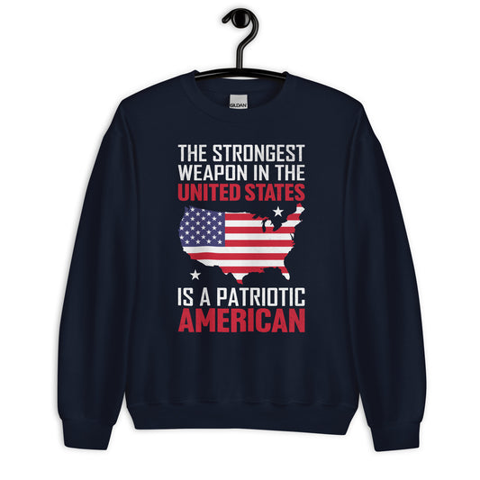 Patriotic Classic Fit Sweatshirt for Women "Strongest Weapon" SS200005