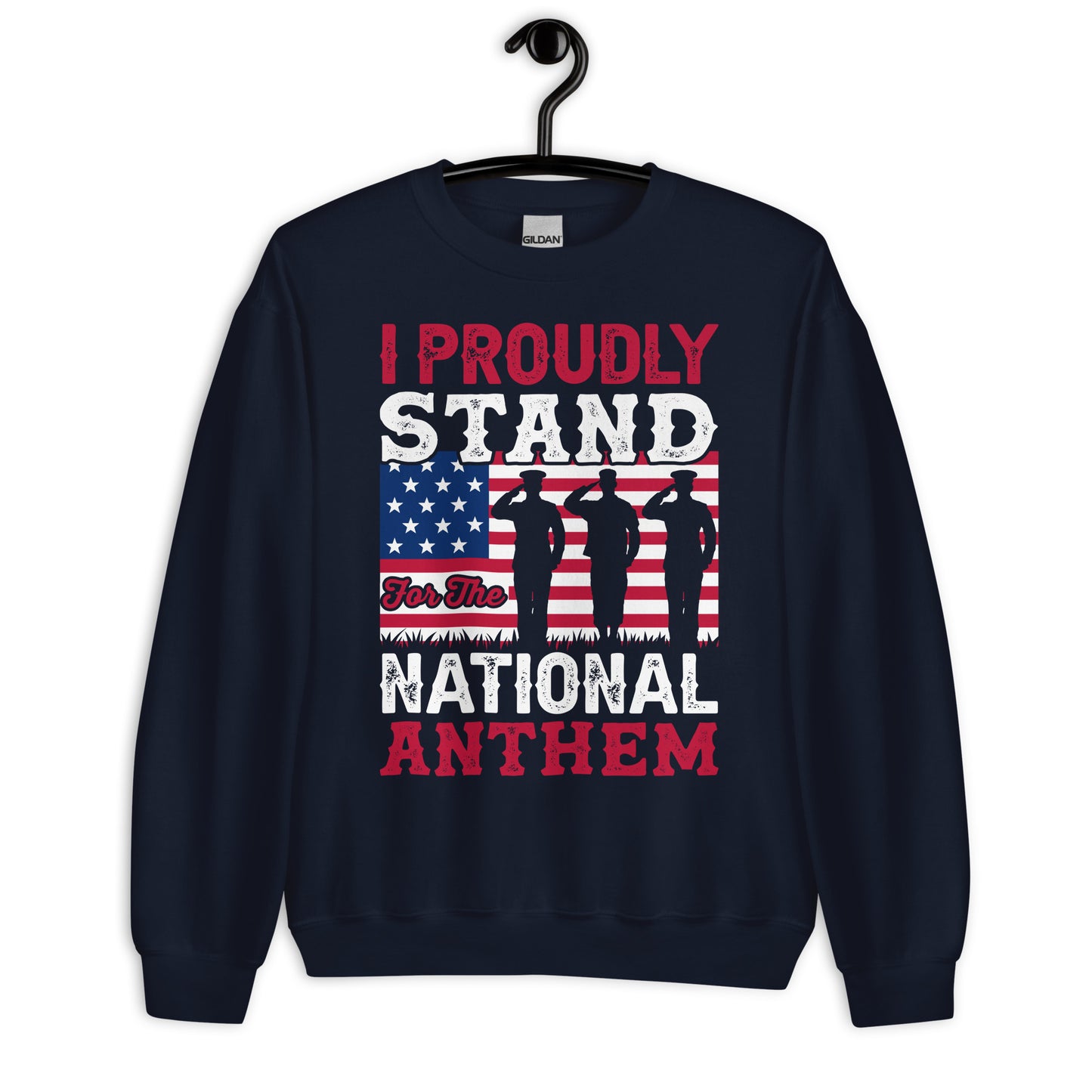 Patriotic Classic Fit Sweatshirt for Women "I Proudly Stand..." SS200017