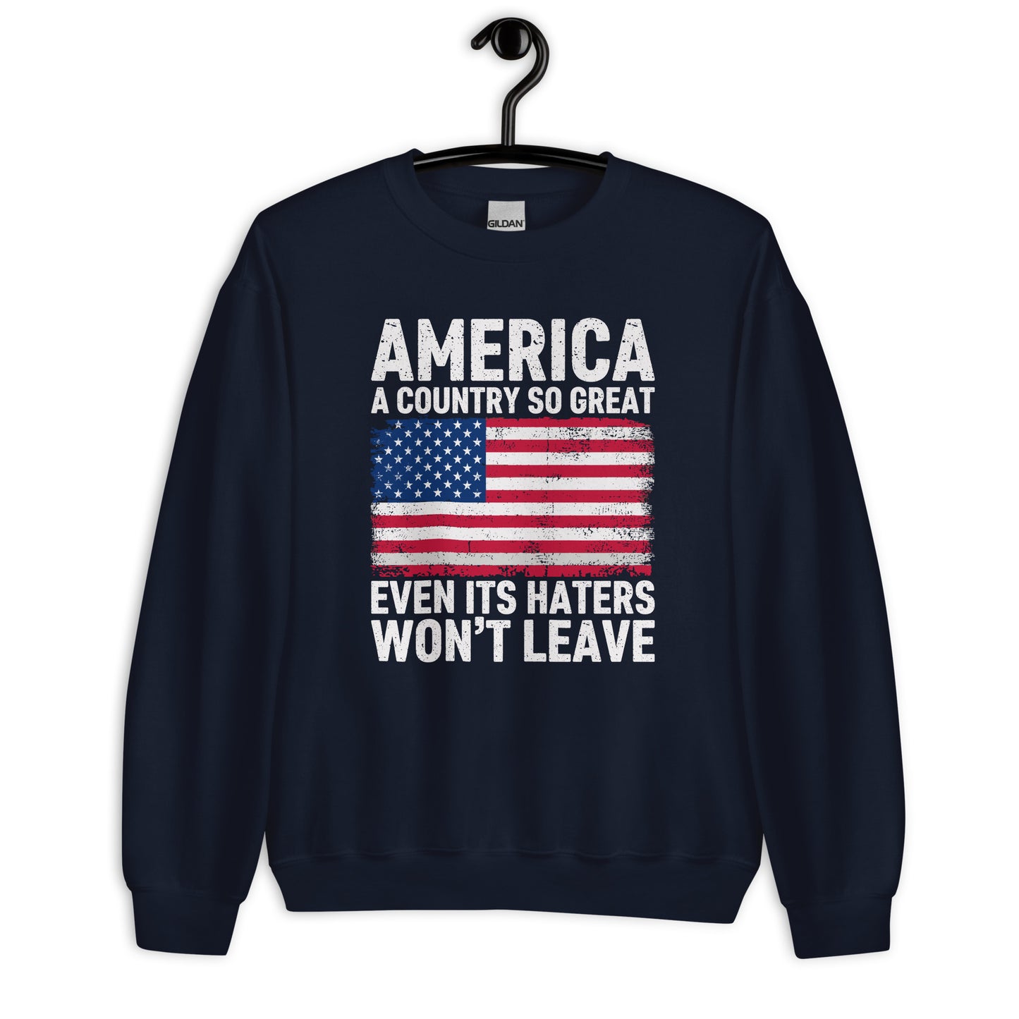 Patriotic Classic Fit Sweatshirt for Women "Haters won't Leave" SS200039