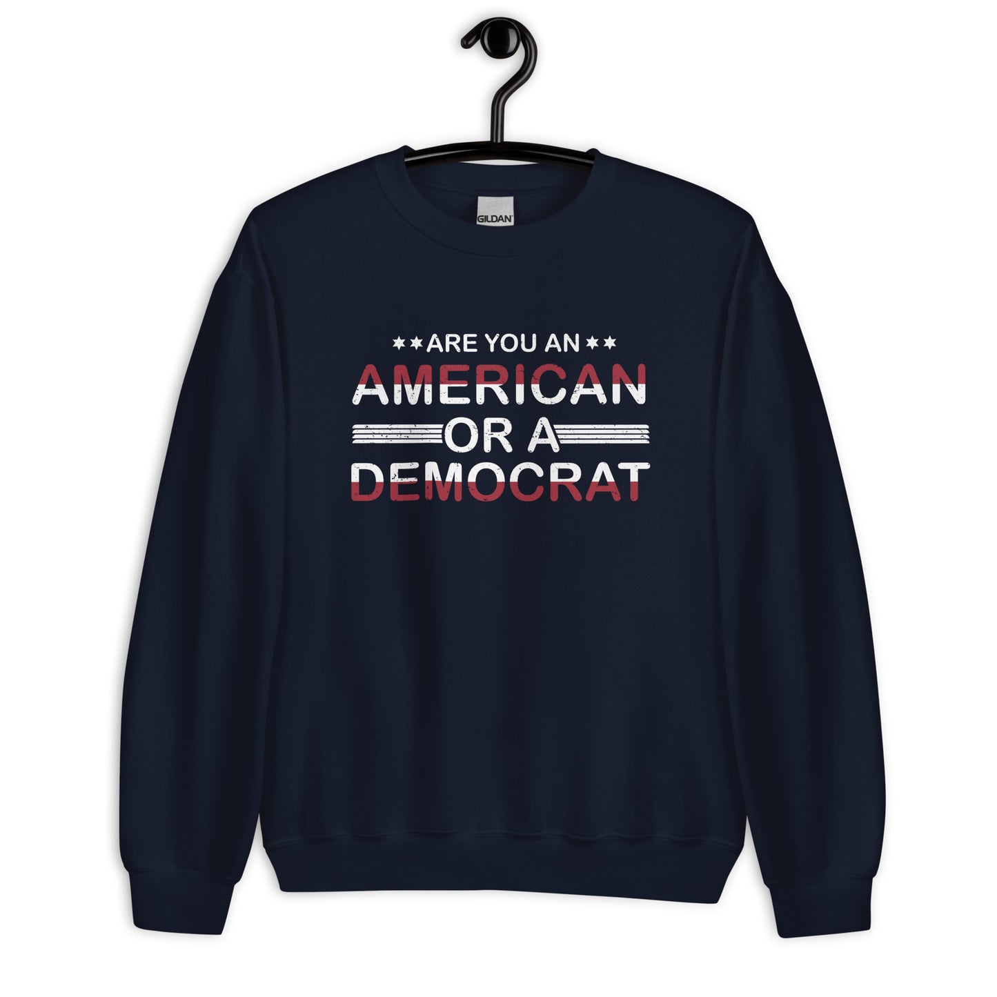 Patriotic Classic Fit Sweatshirt for Women "American or Democrat" SS200044