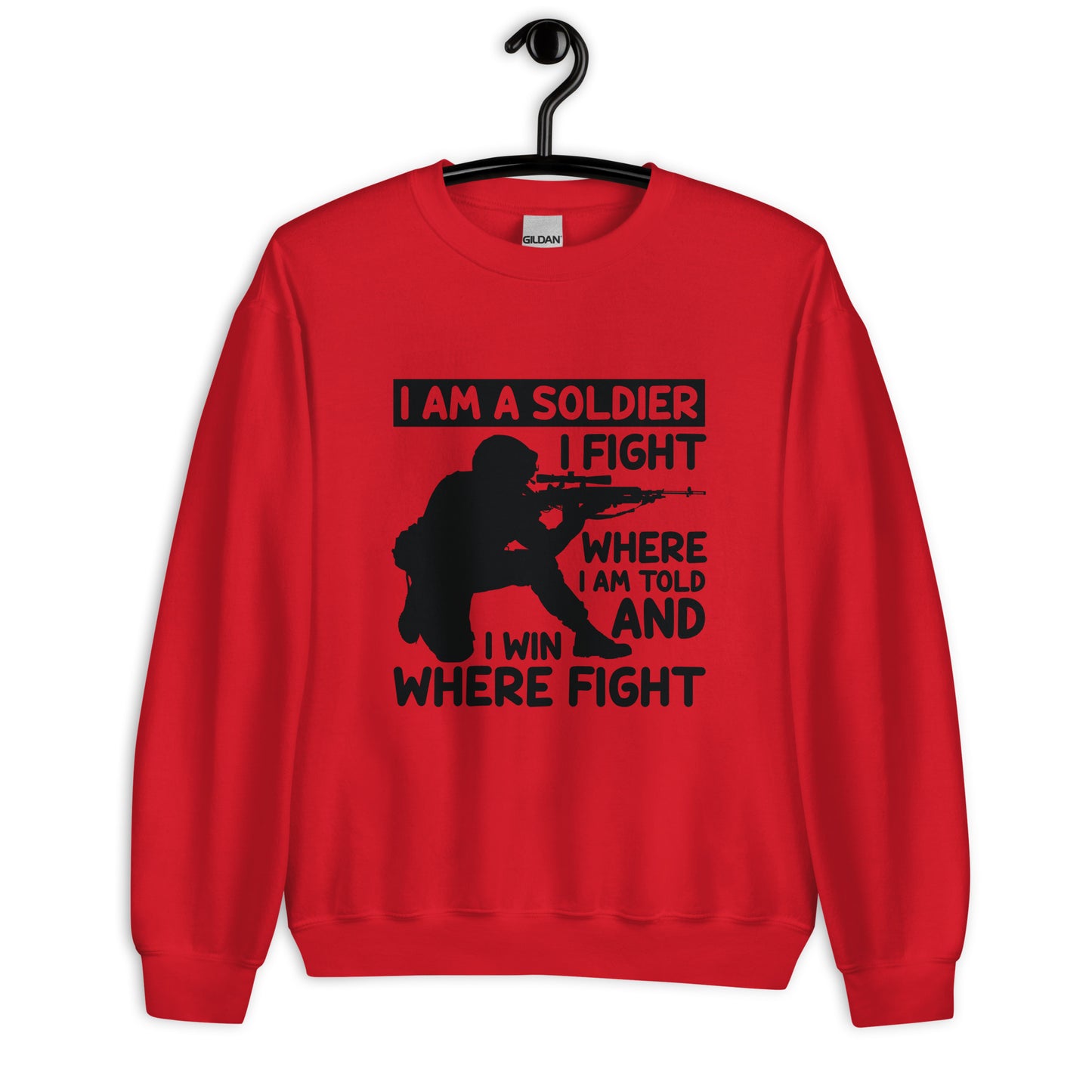 Patriotic Classic Fit Sweatshirt for Men "I am a Soldier" SS100005