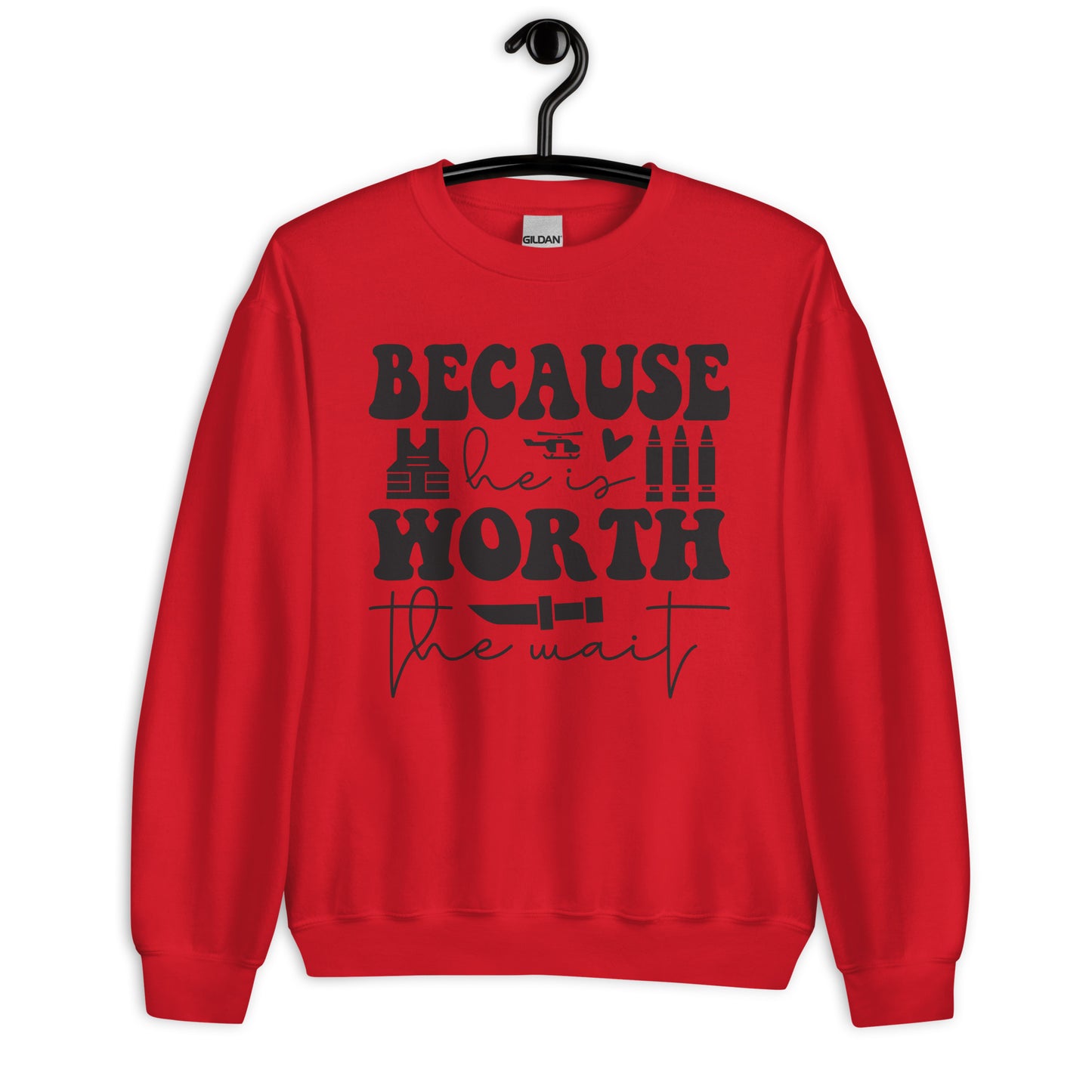 Patriotic Classic Fit Sweatshirt for Women "Worth the Wait" SS200040