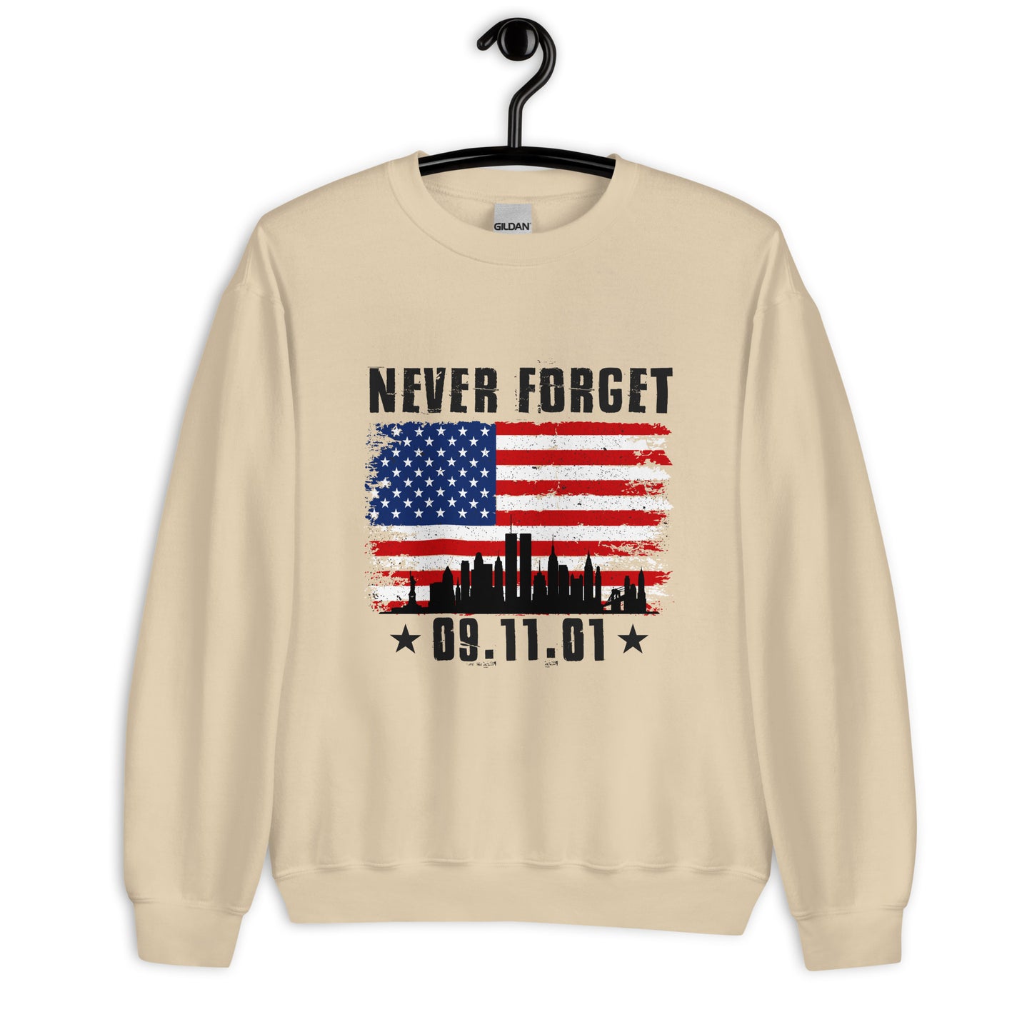 Patriotic Classic Fit Sweatshirt for Women "Never Forget 09.11.01" SS200001