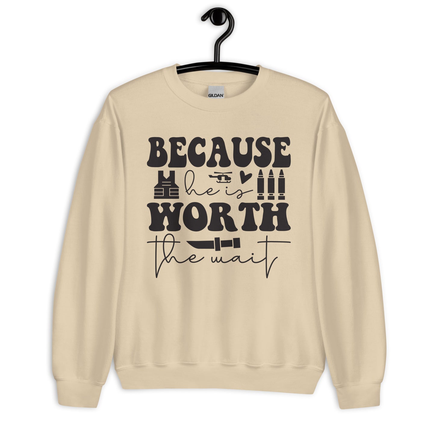 Patriotic Classic Fit Sweatshirt for Women "Worth the Wait" SS200040