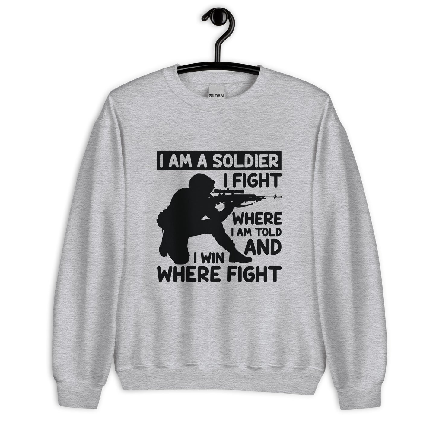 Patriotic Classic Fit Sweatshirt for Men "I am a Soldier" SS100005