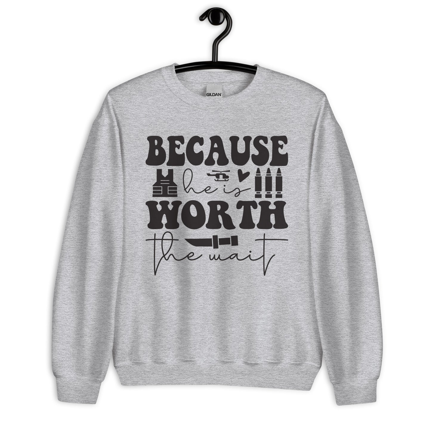 Patriotic Classic Fit Sweatshirt for Women "Worth the Wait" SS200040