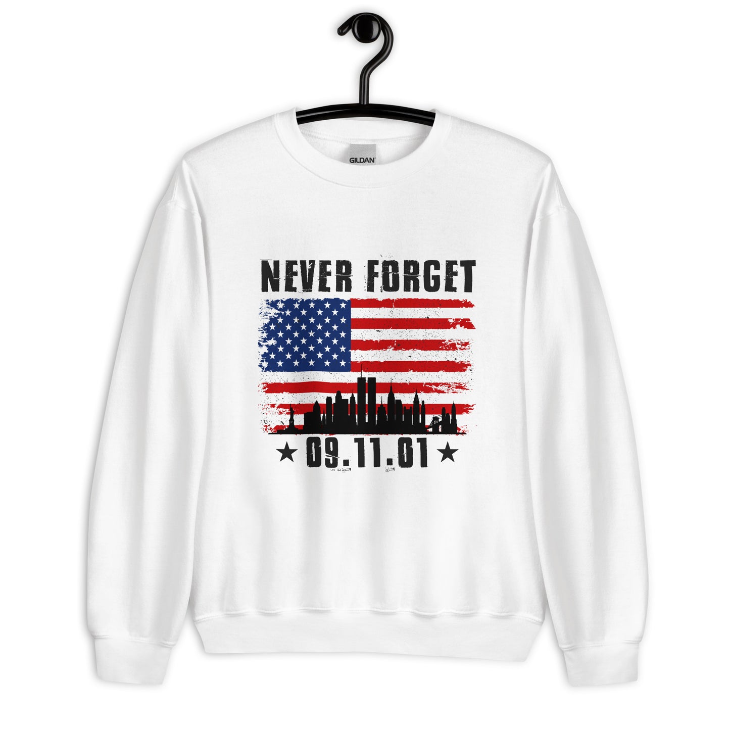 Patriotic Classic Fit Sweatshirt for Men "Never Forget 09.11.01" SS100037