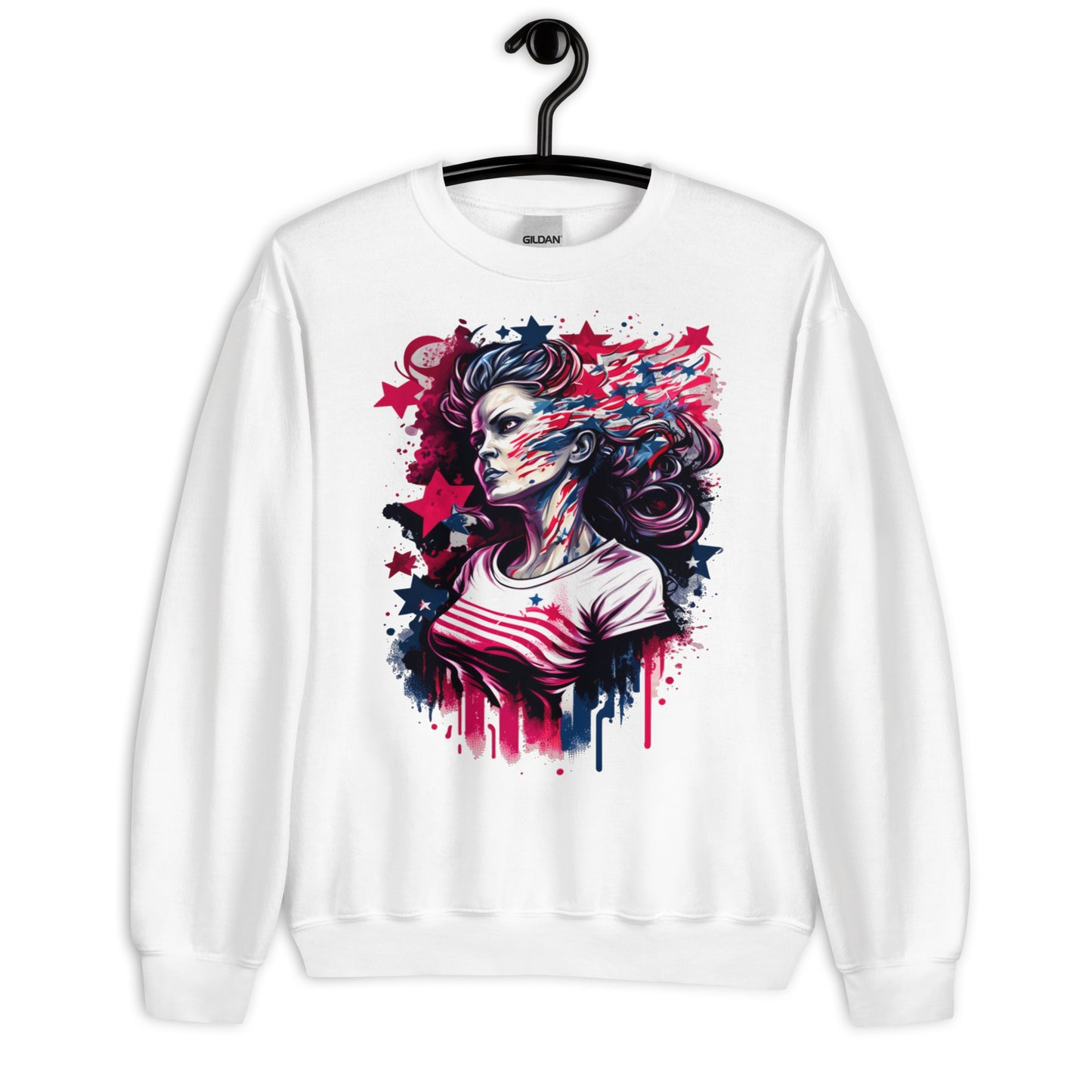 Patriotic Classic Fit Sweatshirt for Women "Strong Female Patriot" SS200006