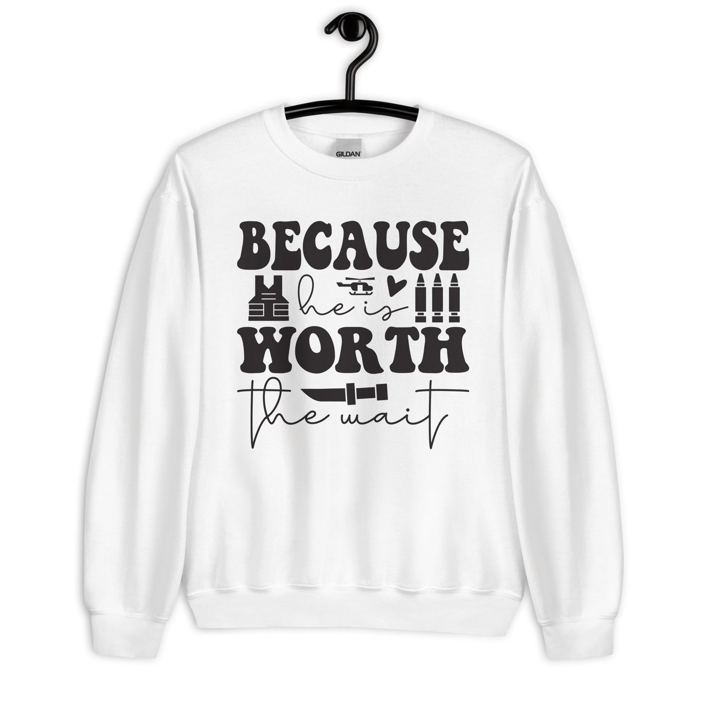 Patriotic Classic Fit Sweatshirt for Women "Worth the Wait" SS200040