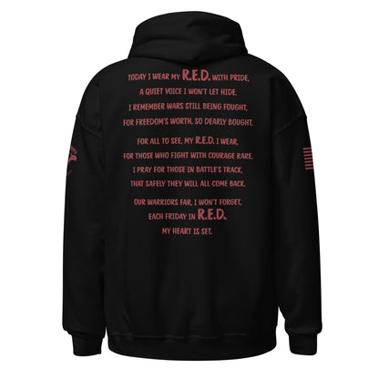 Unisex Hoodie "Courage wears R.E.D."