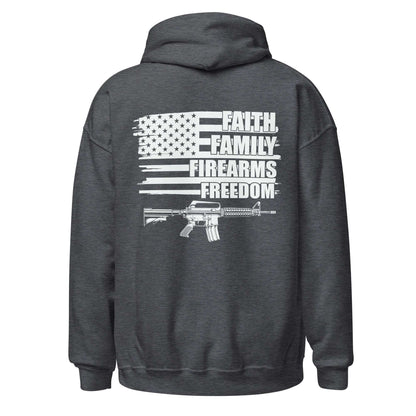 Men Hoodie "Faith Family Firearm Freedom"