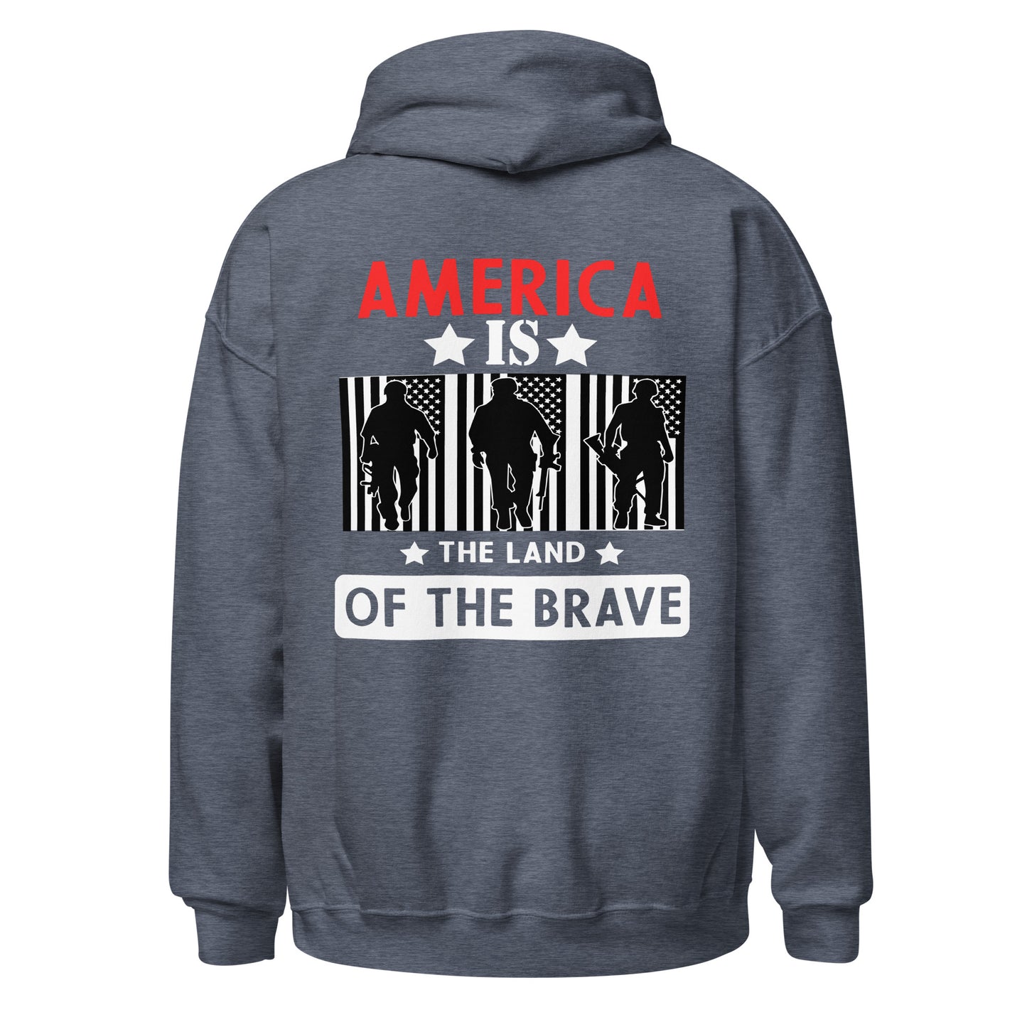 Men Hoodie "America is the Land of the Brave"