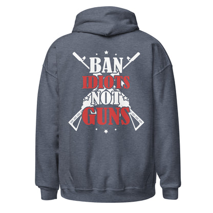 Patriotic Hoodie for Woman "Ban Idiots Not Guns" H220014