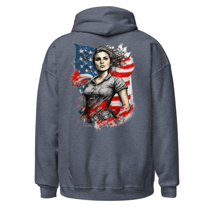 Patriotic Hoodie for Woman "Patriot Woman" H220022