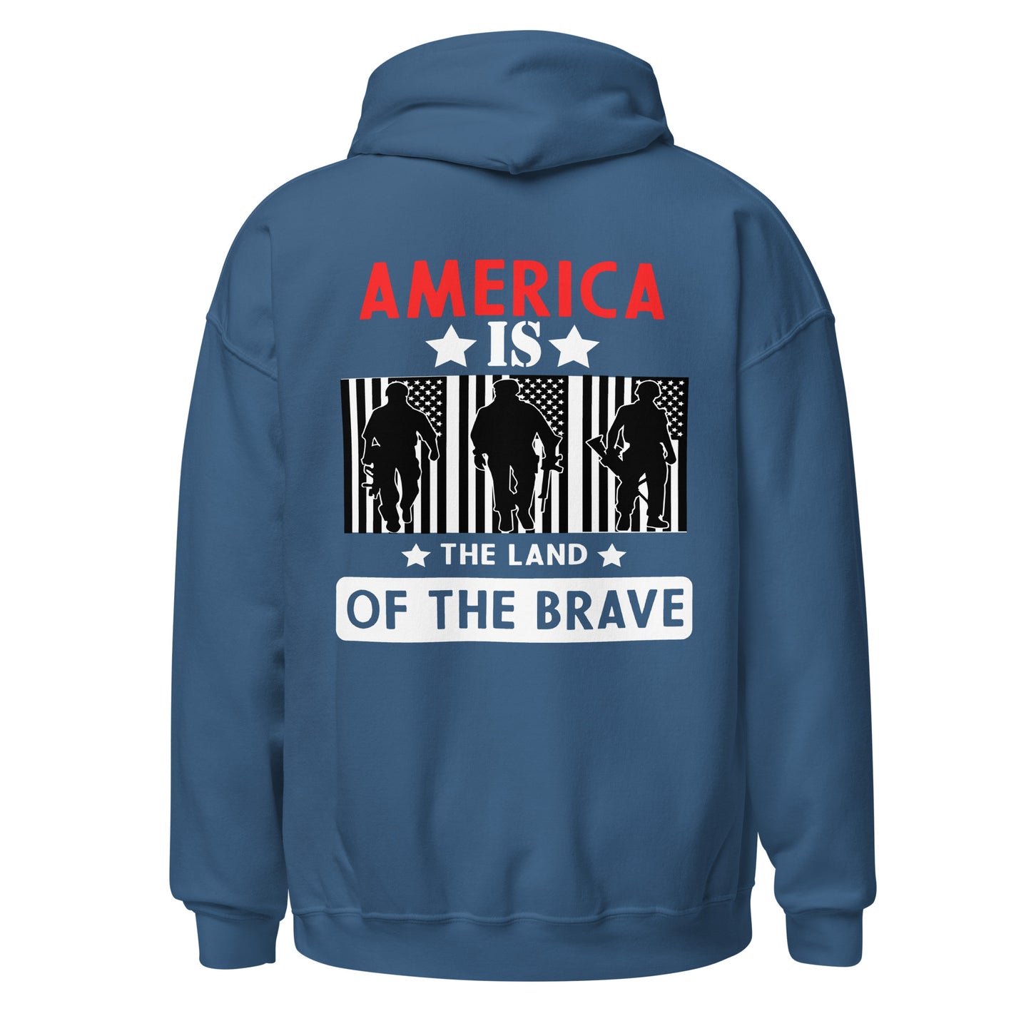 Men Hoodie "America is the Land of the Brave"