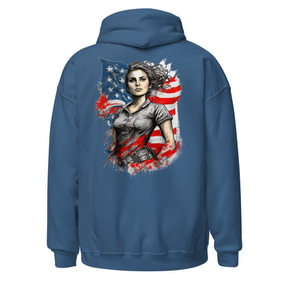 Patriotic Hoodie for Woman "Patriot Woman" H220022