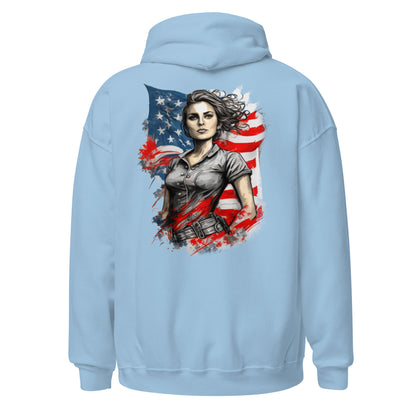 Patriotic Hoodie for Woman "Patriot Woman" H220022