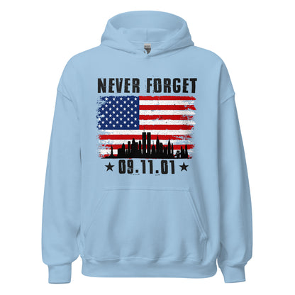 Patriotic Hoodie for Woman "Never Forget 09.11.01" H220023