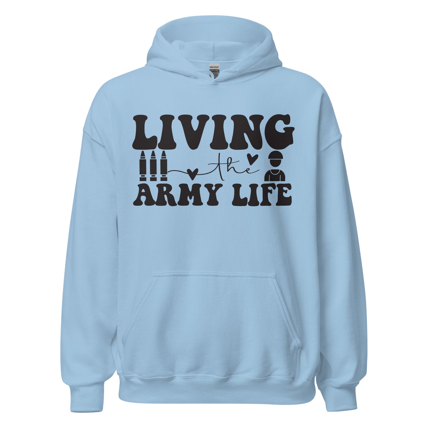 Patriotic Hoodie for Woman "Living the Army Life" H220024