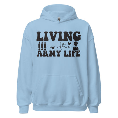 Patriotic Hoodie for Woman "Living the Army Life" H220024