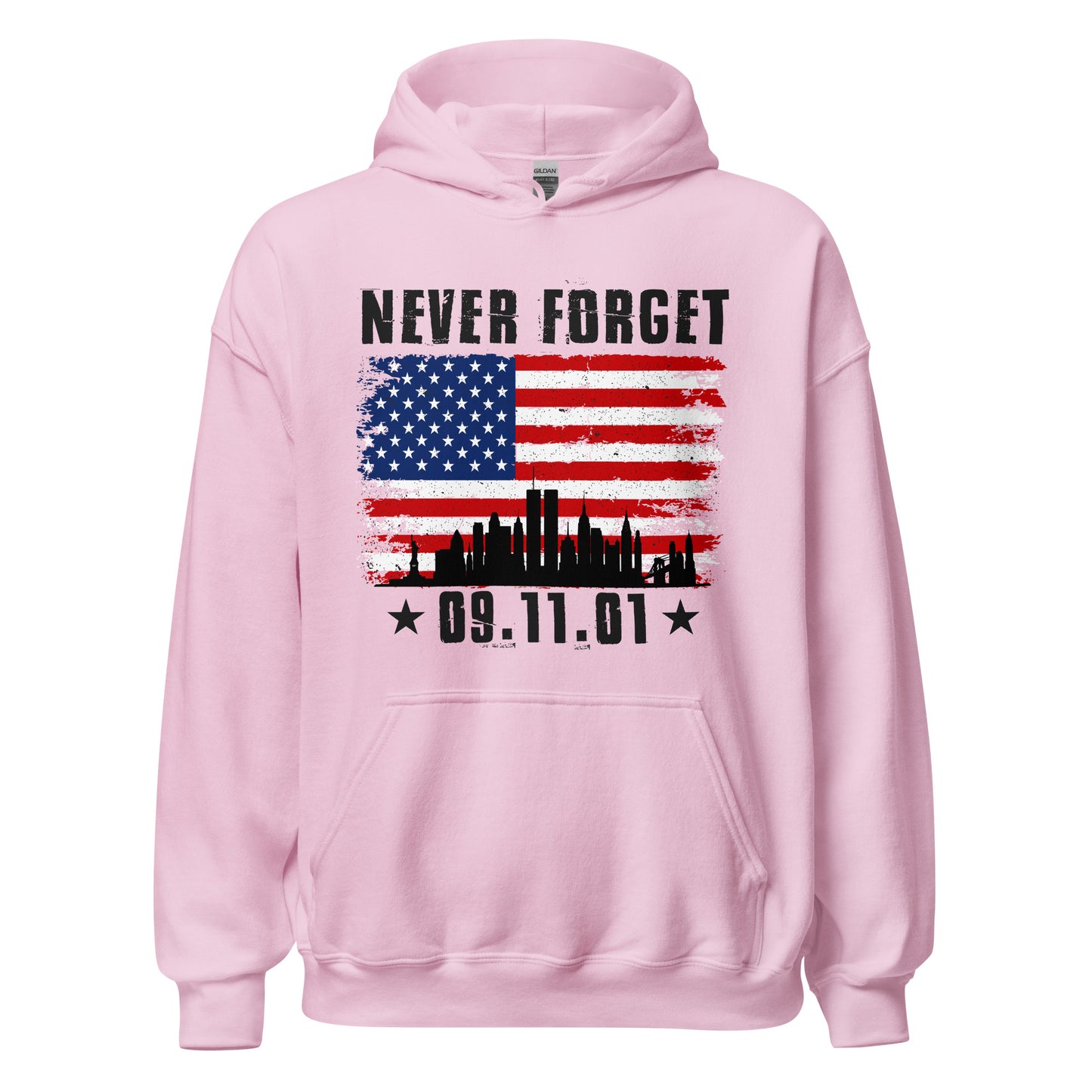 Patriotic Hoodie for Woman "Never Forget 09.11.01" H220023