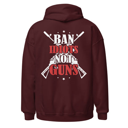 Patriotic Hoodie for Woman "Ban Idiots Not Guns" H220014