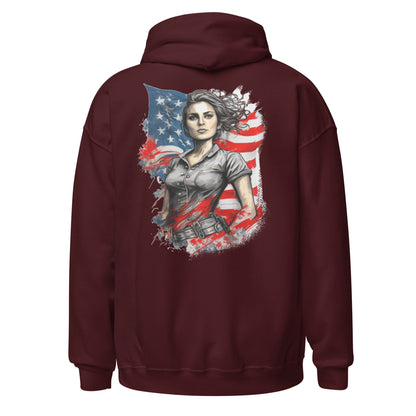 Patriotic Hoodie for Woman "Patriot Woman" H220022