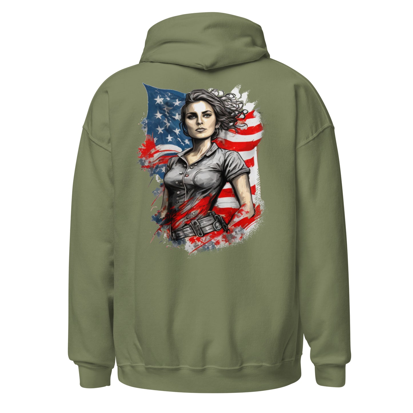 Patriotic Hoodie for Woman "Patriot Woman" H220022