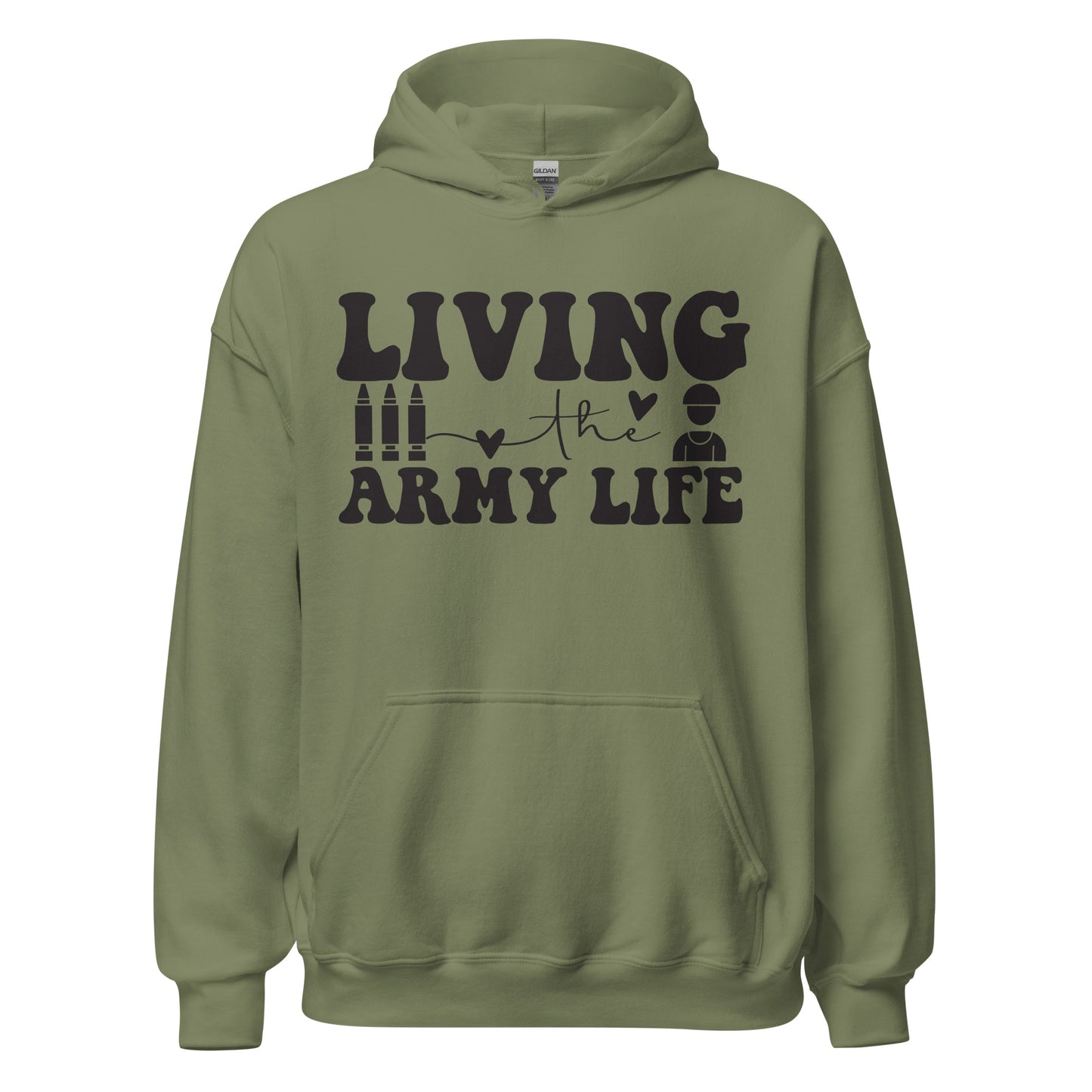 Patriotic Hoodie for Woman "Living the Army Life" H220024