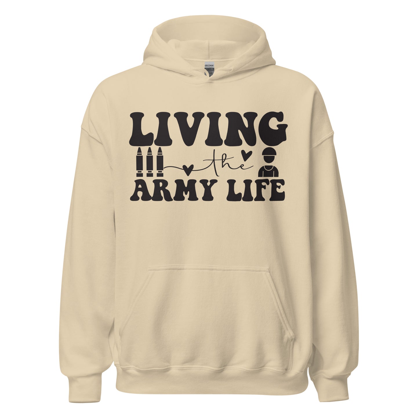 Patriotic Hoodie for Woman "Living the Army Life" H220024