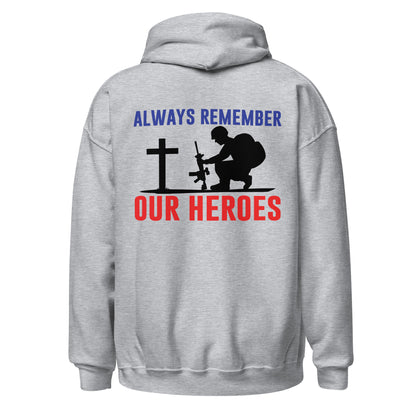 Patriotic Hoodie for Woman "Always Remember Our Heroes" H220011